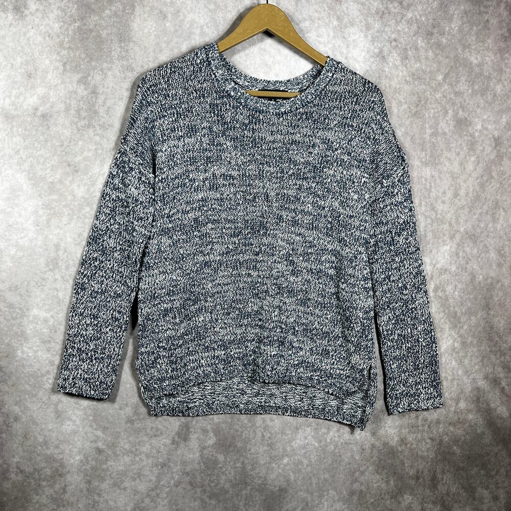 Two Sisters Sweater Women Small Gray‎ Chunky Knit Crew Neck Long Sleeve Pullover